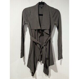 Soon Tie Cardigan Women XS Green Knit Stretch Travel Minimalist Quiet Luxury